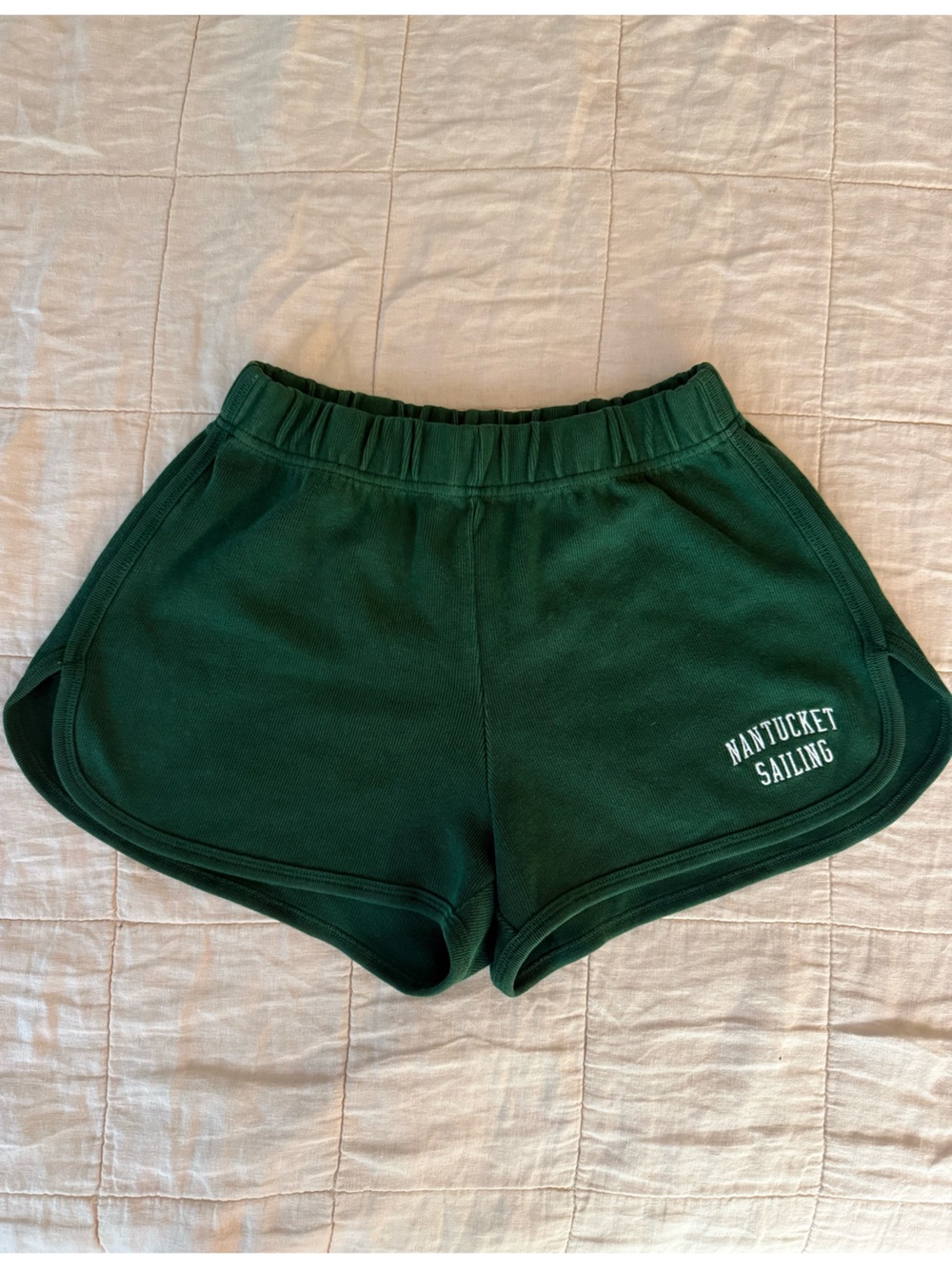 Brandy Melville Green Elastic Waist Shorts
